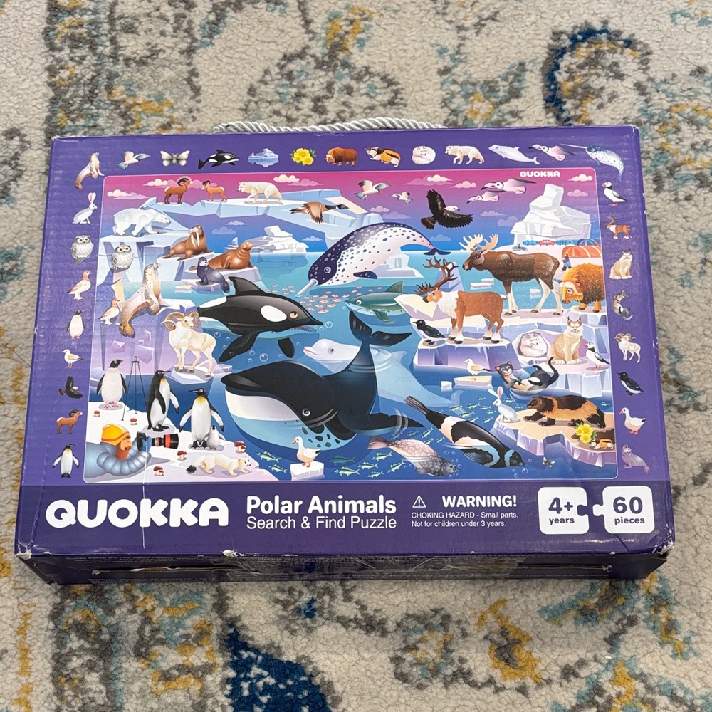 QUOKKA Polar Animals Search & Find Puzzle - Purple